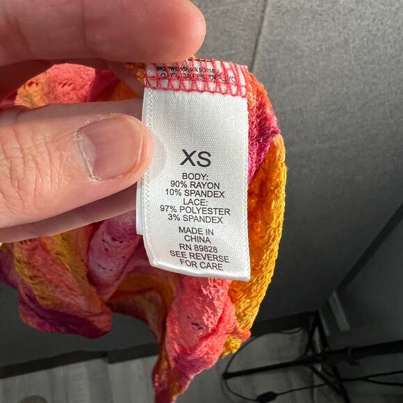 LOGO by Lori Goldstein Dress with Tie-Dye He Sunkissed Coral, X-Small - Picture 13 of 16